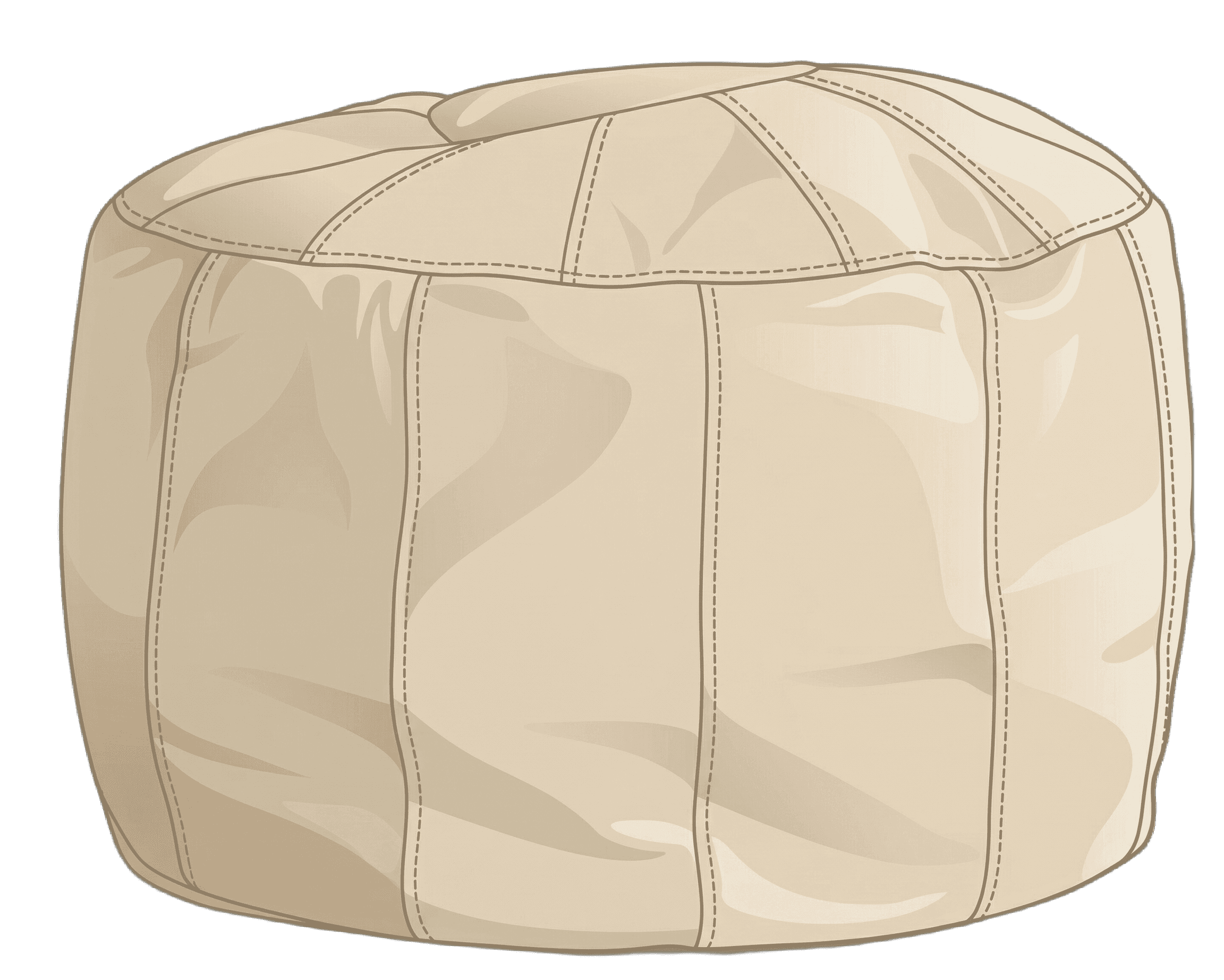 Stuffed pouf